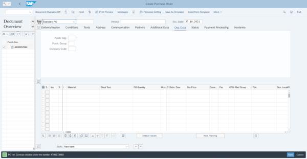 How to Create a Purchase Order